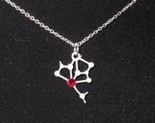 Gorgeous Geekery Molecular Fiction Necklace in Custom Color - Biology, Chemistry, Science, Laboratory, Microscope