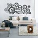 Qty 27 Steampunk Gears and Cogs Wall Decal Vinyl Art Sticker 13"h X 30"w