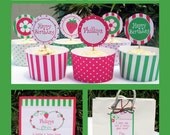 Strawberry Shortcake Birthday Invitation & Printable Party Collection, EDITABLE text PDF file - you personalize at home with Adobe Reader