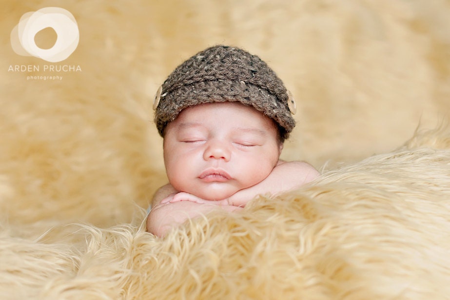 SALE Baby Boy Barley Newsboy page boy cap baby beanie hat Photography Prop (many colors available and in sizes nb, 1-3mos, 3-6mos)