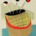 hors d'oeuvres - LARGE mid century design art print