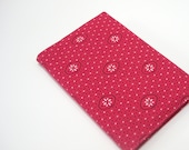 Fuchsia rose pink unlined notebook A6, 2013 diary or lined journal, handmade using South African shweshwe fabric