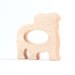 natural wood TEETHING TOY for baby - BULLDOG puppy - organic wooden teether, eco-friendly for newborn, infant