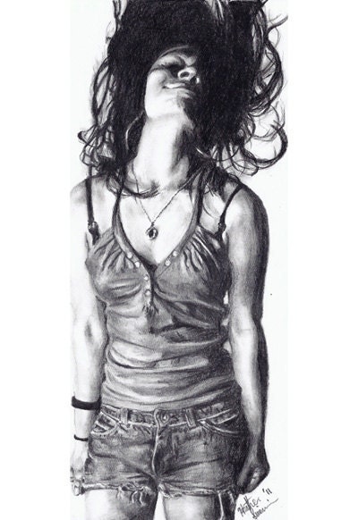 Jump - 8 x 10.5 inch ORIGINAL pencil drawing