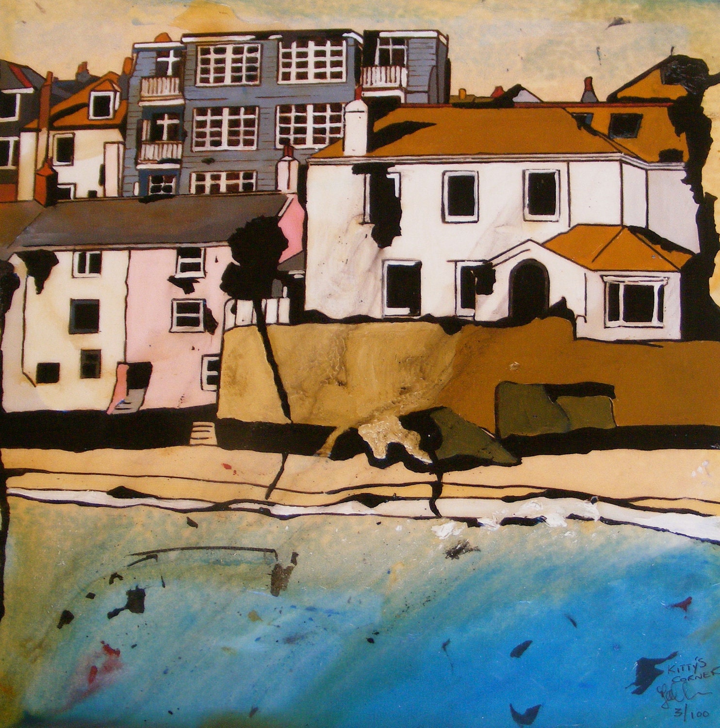 Limited Edition Giclee Print Kitty's Corner St Ives