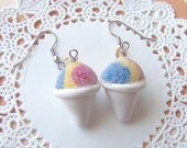 Rainbow Snow Cone Earrings