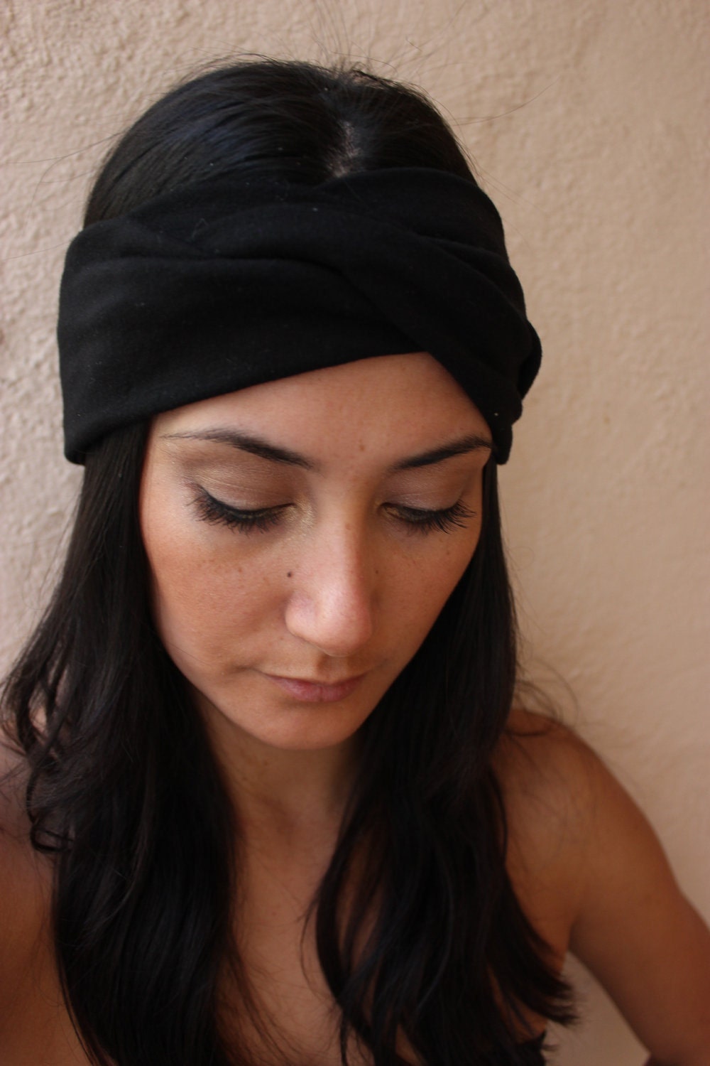 Turban Twist HeadBand-In Black