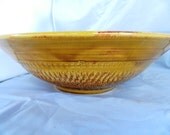 Textured bowl with Indian Summer Glaze