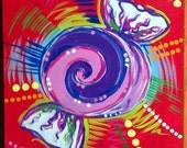 Colorful Candy Taffy Swirl- Original Acrylic Painting