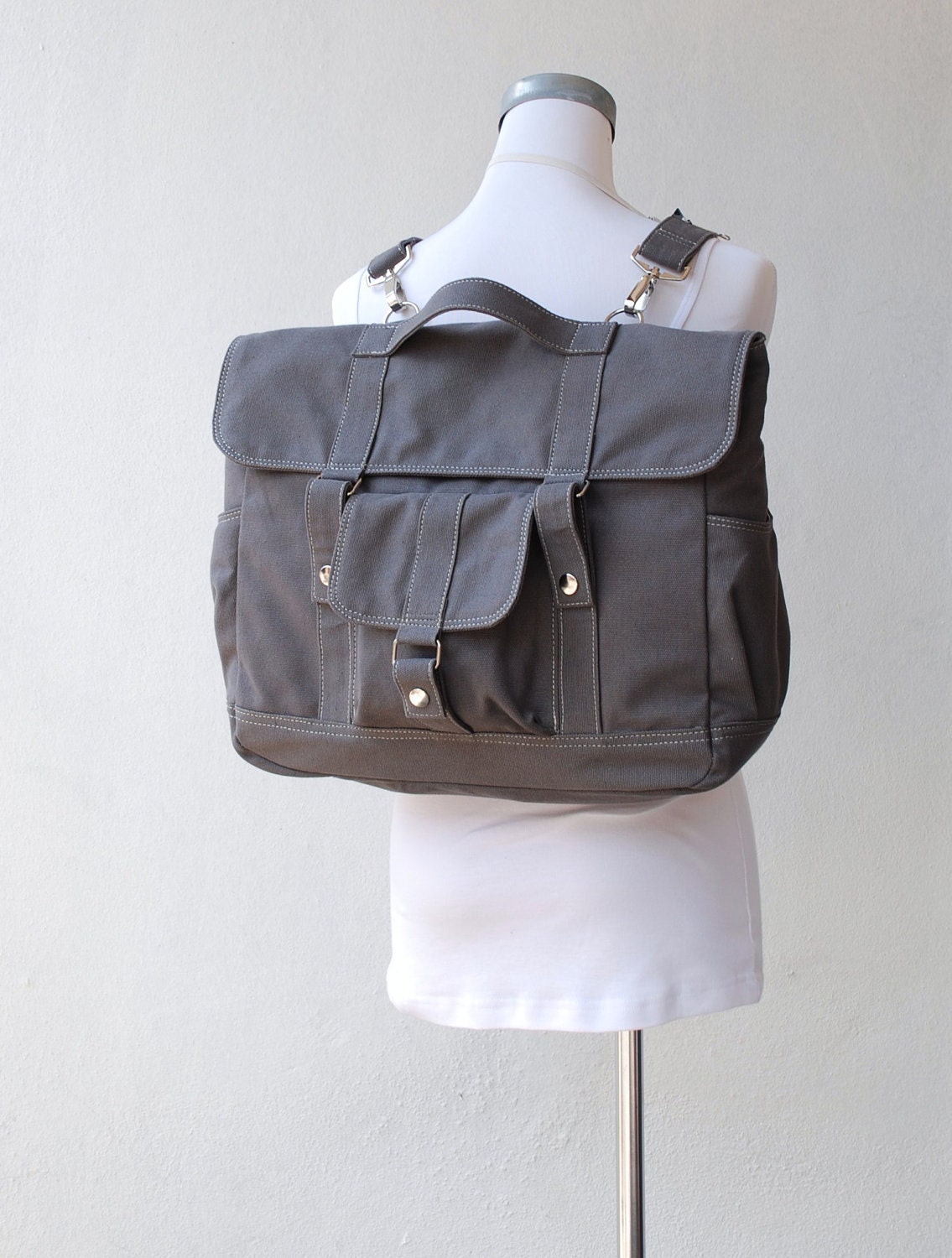 Fathers Day SALE 20% - Pico2 Backpack in Dark Grey (Water Resistant) Laptop / Shoulder / Satchel / Rucksack / Messenger / Travel