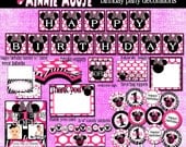 Minnie Mouse Birthday Party Decorations-Personalized-Pink or Red Polka-dot Minnie Mouse