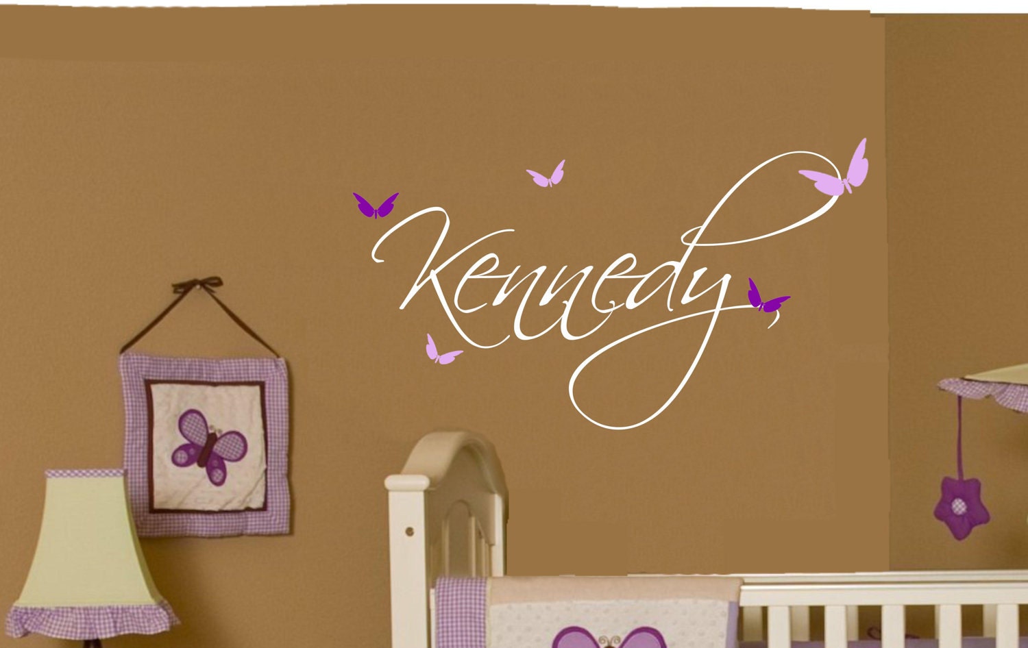 Butterfly Name Baby Girl Wall Decal Nursery Vinyl Sticker Decor