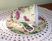 Collectible teacup &saucer cherrie/ apple design