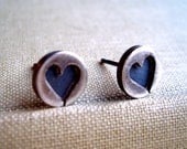 Sweetheart Keepsake Heart Earrings in Sterling Silver