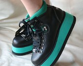 Green Ray  80's Vintage RARE Rave Boots FREE SHIPPING - New Never worn