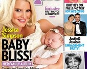 Jessica Simpson baby headband - vintage Bloom : Newborn Headband  - Bone - Newborn Photo Prop - flower headband, newborn head band