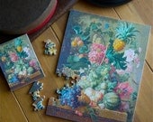 Jigsaw Puzzle, Handmade, Wooden, 99 pieces - "Fruit and Flowers"