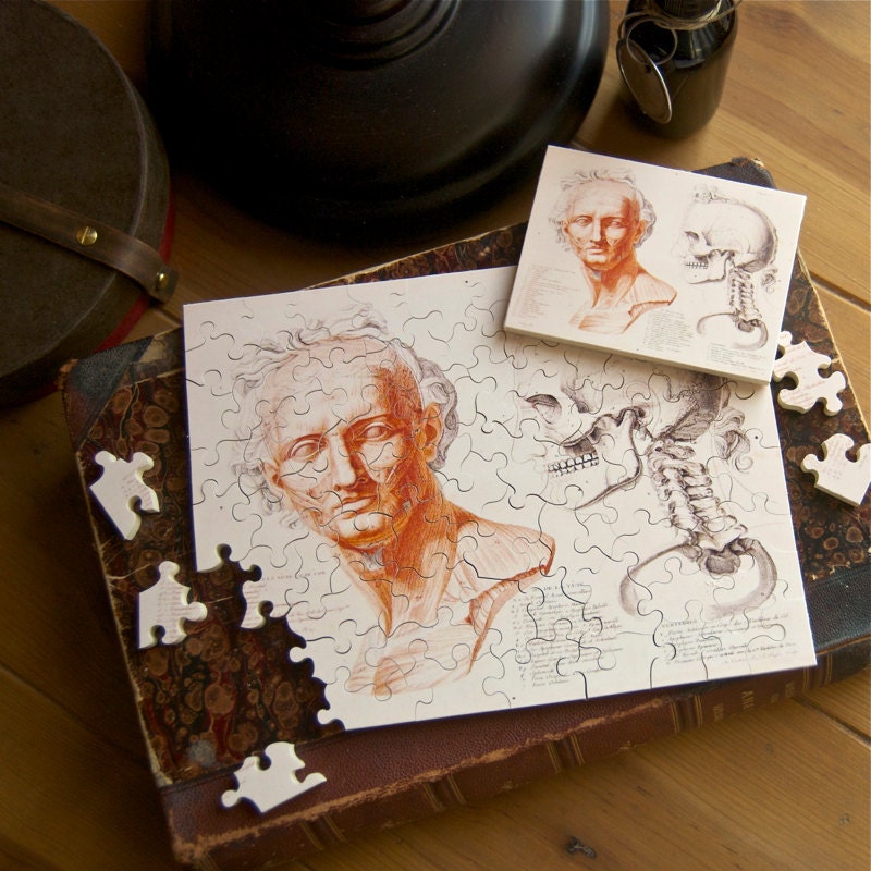 Jigsaw Puzzle, Wooden, 70 pieces -"Anatomie du gladiateur combattant"