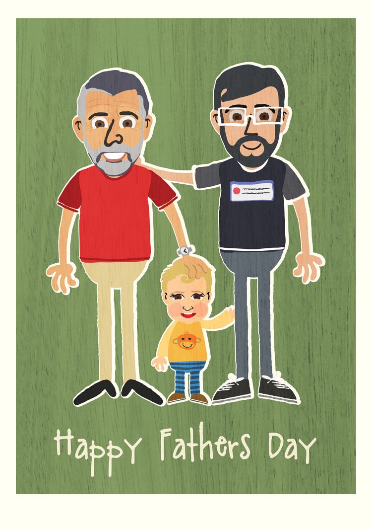 Custom Retro Cartoon Print - Three People
