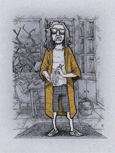 The dude  art illustration drawing ink pencil pen digital print comic
