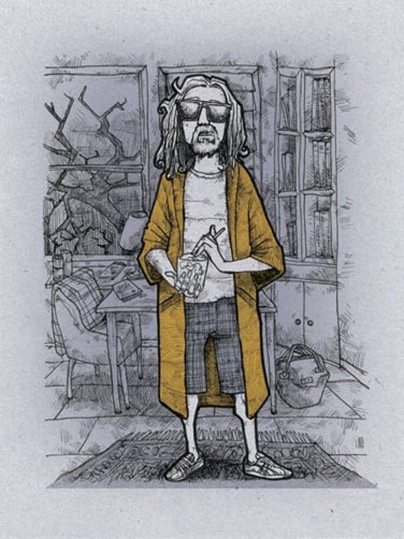 The dude art illustration drawing ink pencil pen digital print comic