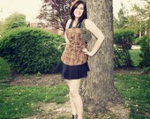 leopard print apron -- women's full apron