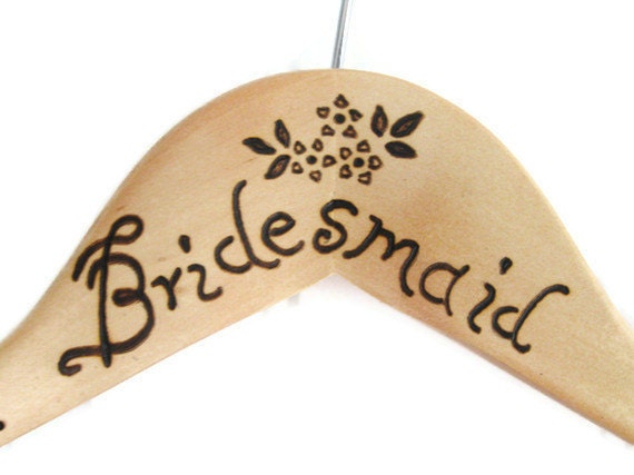 Personalized Bridal Hanger. Wedding accessories. Bridesmaid Rustic Wedding Hanger.