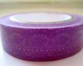 Washi Tape Roll in Purple Lace