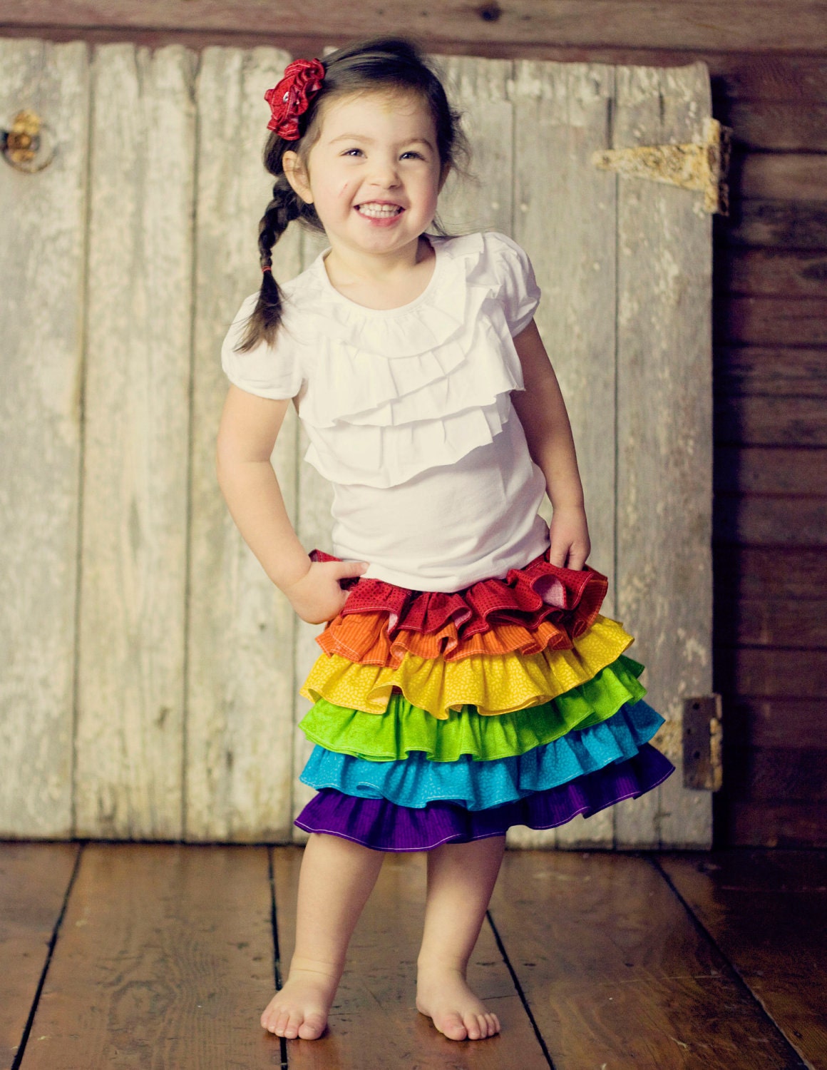 Girls Rainbow Skirt childrens clothing, Summer fashion, ruffles, kids, toddler, colorful, bright, baby
