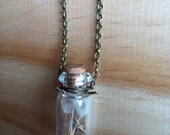 Dandelion "Wish" in a Bottle Necklace