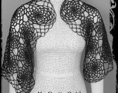 Crochet Shawl Black Shawl Crochet Shrug Handmade
