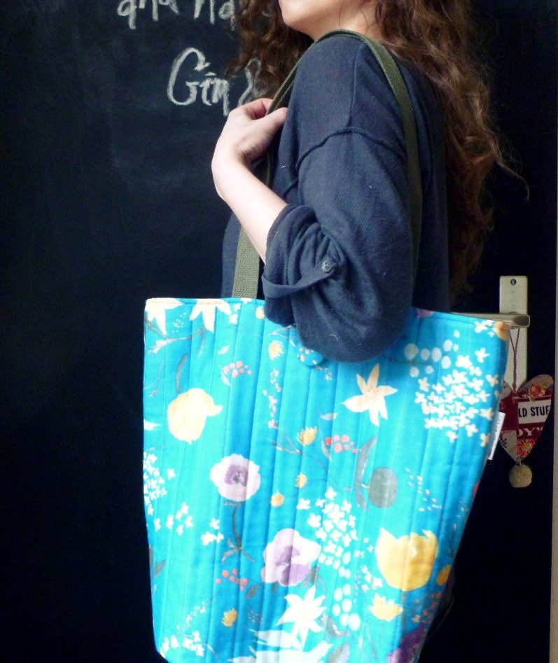 tote bag - quilted tote - large tote - zakka
