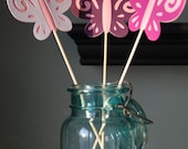 Butterfly Centerpieces, 9 Pieces, First Birthday, Butterfly Birthday, Butterfly 1st Birthday