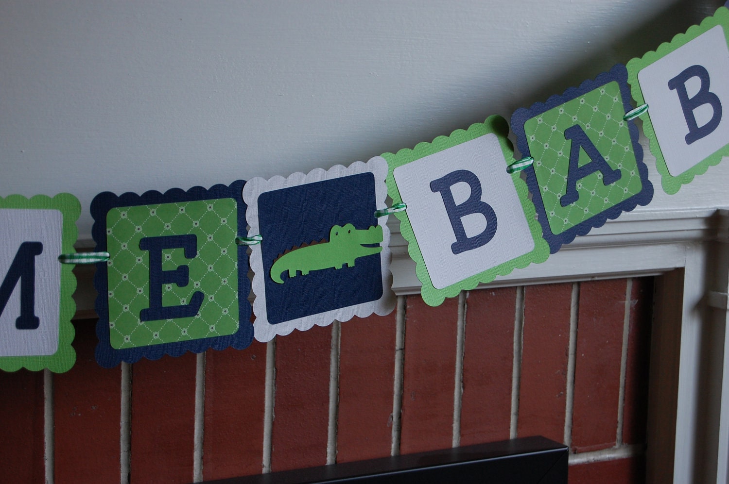 Alligator Banner, Welcome Baby, Alligator Baby Shower, Alligator Theme, Alligator Party Il_570xn