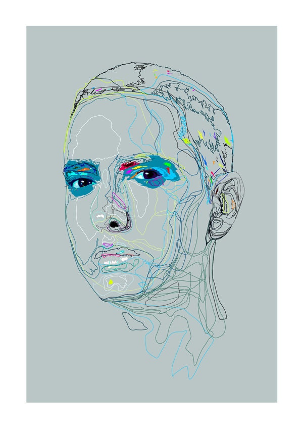 Eminem Giclee Art Print - A3 Portrait