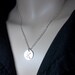 Initial necklace - Sterling Silver - small Disc - Personalized Jewelry - Hand Stamped - Bridal Jewelry- gift - Minimal -