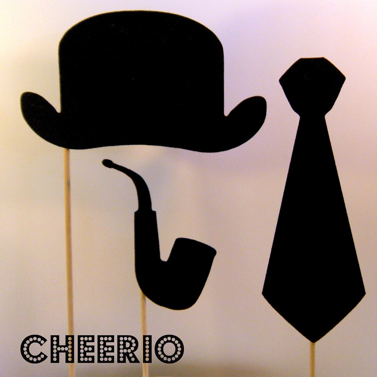 Photography props Cheerio party supplies on a stick