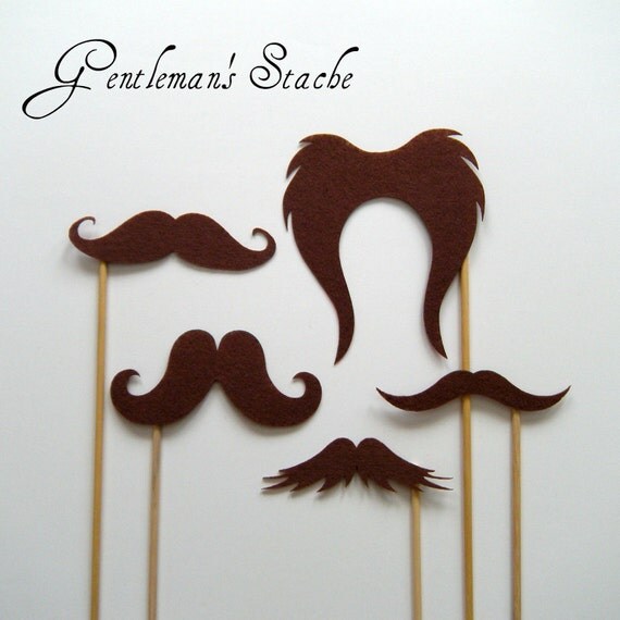 Photo booth prop Gentleman's Stache mustache on a stick