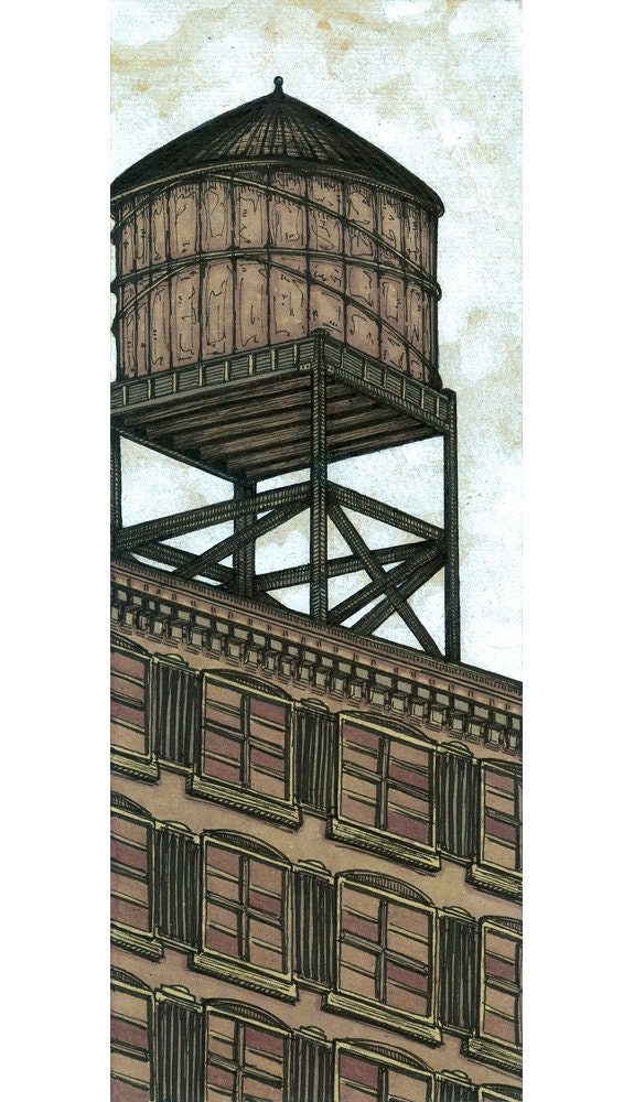 Water Tower Illustration