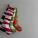 6 SEUSS Christmas Stockings - Pick Your Colors - Six Striped Christmas Stockings Inspired by Dr Seuss