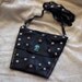 ON SALE - Handmade Navajo Leather Bag with Sterling Silver Stamped Buttons