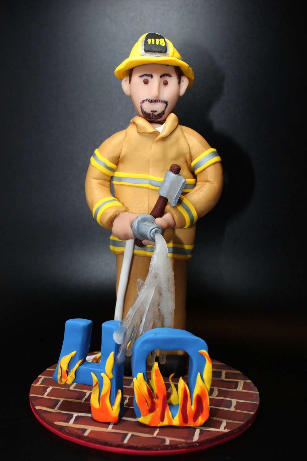 Firefighter Cake Topper 40th Birthday