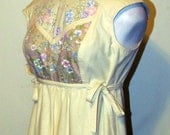 Adorable Vintage Boho Yellow Day Dress