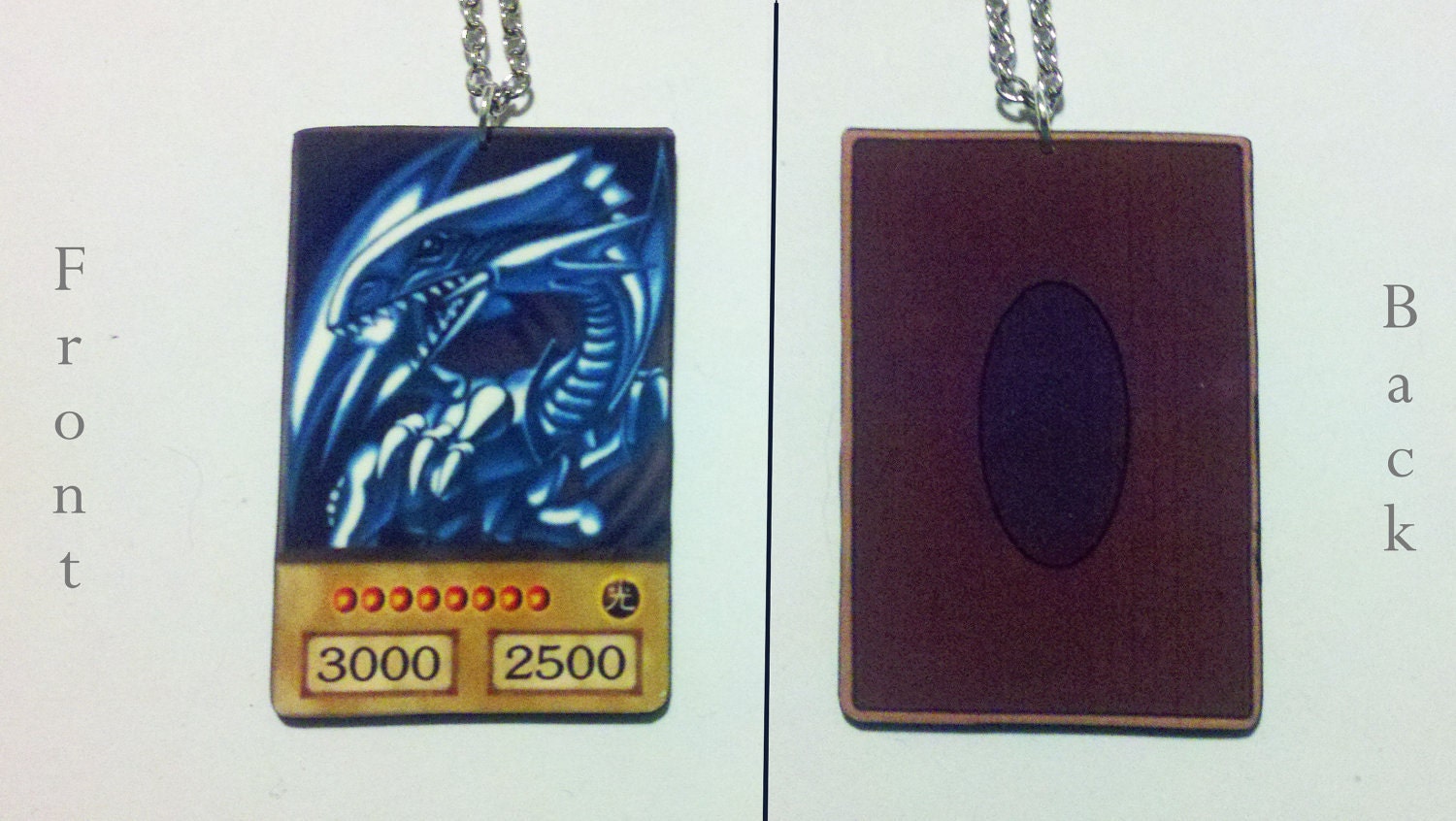 Miniature 2" Trading Card Charm Necklace (Double-Sided, Cusomisable)