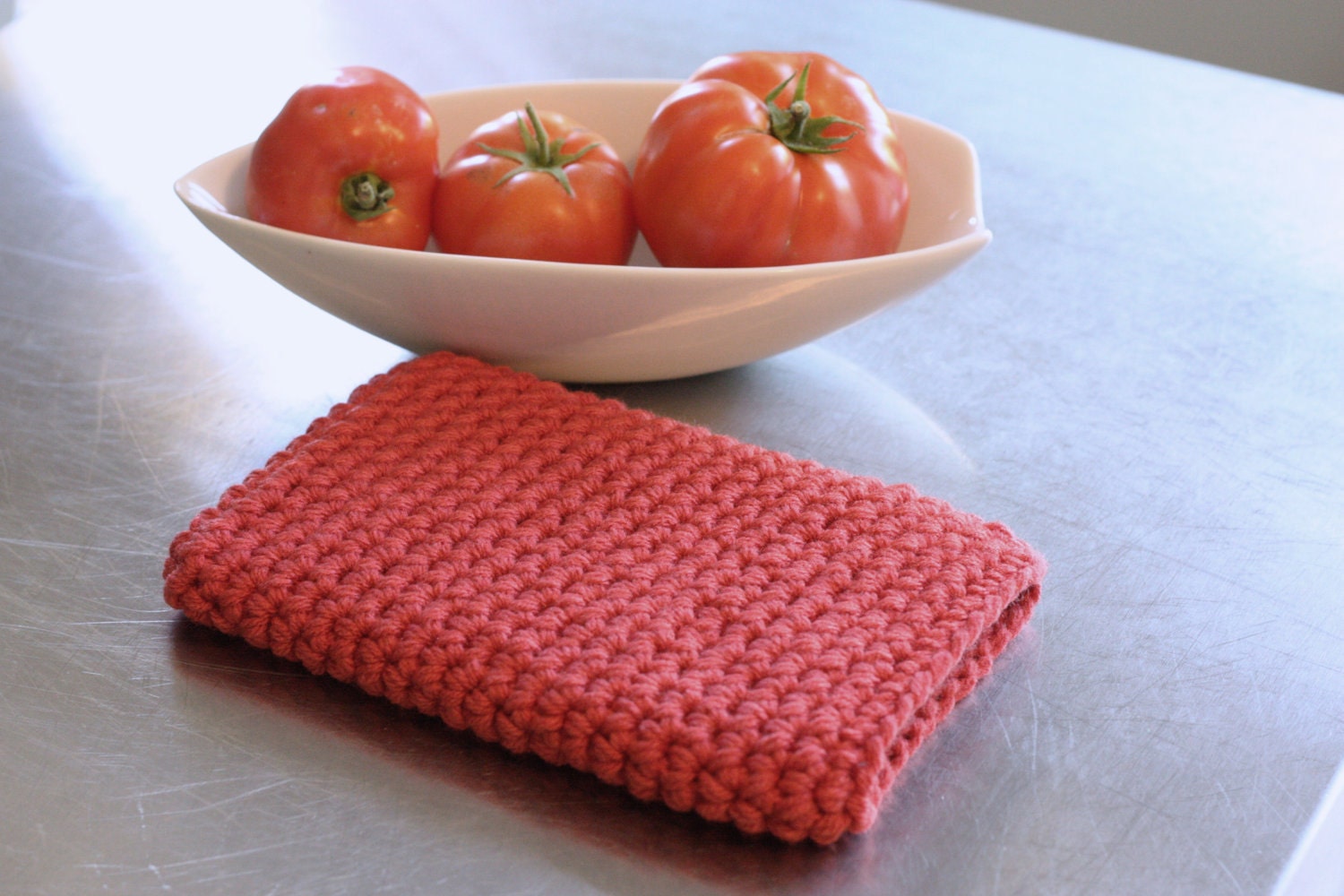 crochet cover, sleeve or case for iPad mini / kindle fire HD  / eReader  / nook / nexus 7  in CORAL pink