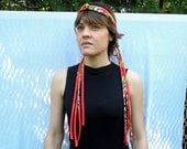 Bright Fringe Headpiece, Tribal Unique Hair Accessory, Ethnic Headdress Feather Look, Headband