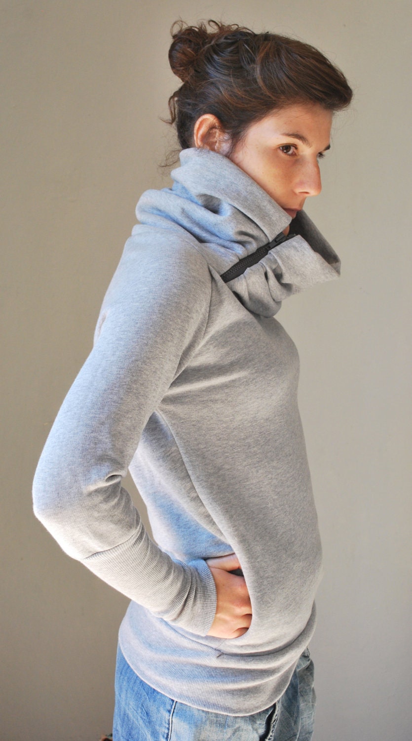 Grey Sweatshirt SUN Women Sweater  Gift for her / Women fashion