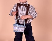 Bow Tie & Suspenders Set - ANY SOLID COLOR  - Baby Toddler Child Boys wedding