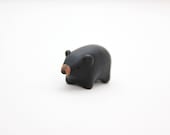 black bear figurine polymer clay animal miniature bear miniature