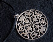 Ornament Pendant Necklace - Ottoman Turkish Decorative Art - Sterling Silver